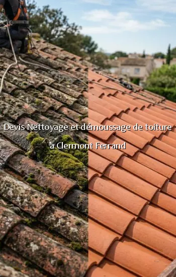 Devis Nettoyage et démoussage de toiture a Clermont Ferrand